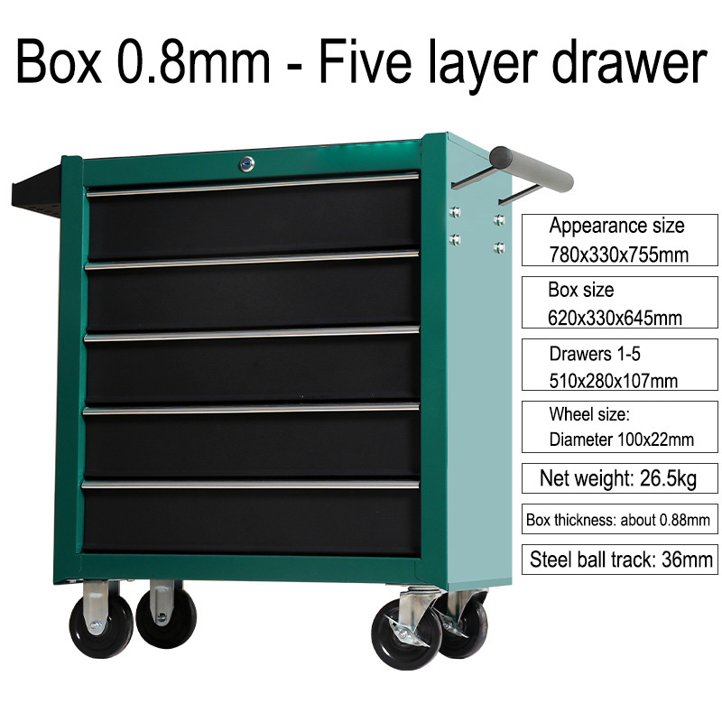 5 Drawer Storage Tool Box Trol - đánh giá và giá Workshop Tools Car