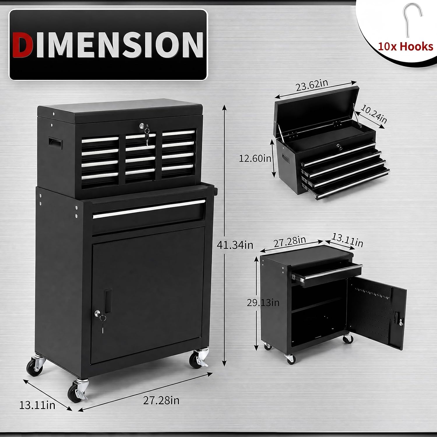 5 Drawer Rolling Tool Cabinet  - đánh giá và giá Workshop Tools Box