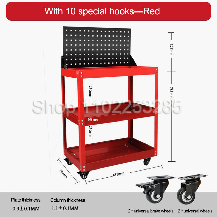Tool Carts 3-layer Mobile Tool - đánh giá và giá Workshop Tools Car